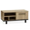 Tv-kast WOODY Klein - Natuur/zwart Metaal Hout