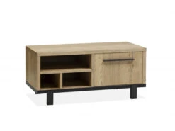 Tv-kast WOODY Klein - Natuur/zwart Metaal Hout