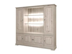 Vitrinekast KENT - Licht Grijs Hout