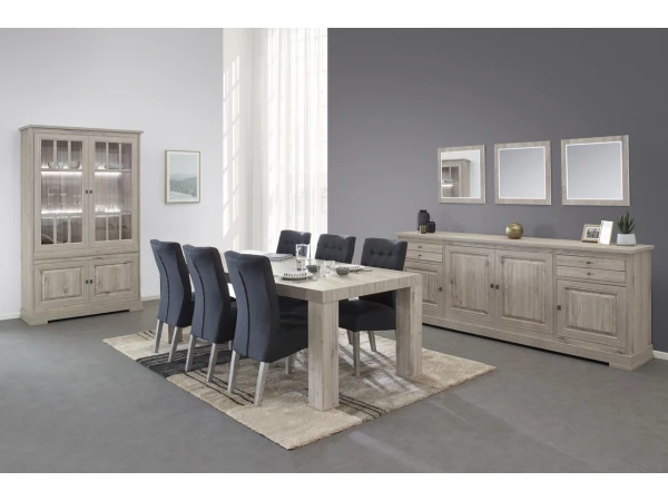 Vitrine KENT - Licht Grijs Hout 2 Vitrine KENT - Licht Grijs Hout - Afbeelding 2