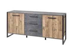 Dressoir SAMIR Smal - Natuurlijke Parketlook Hout
