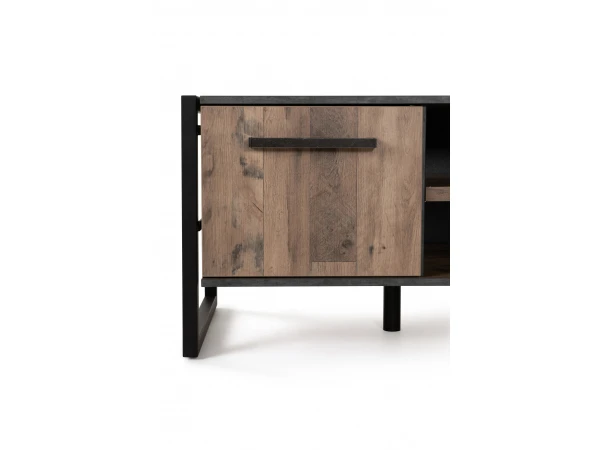 Tv-meubel SAMIR Klein (niet Gemonteerd) - Natuurlijke Parketlook Hout 4 Tv-meubel SAMIR Klein (niet Gemonteerd) - Natuurlijke Parketlook Hout - Afbeelding 4