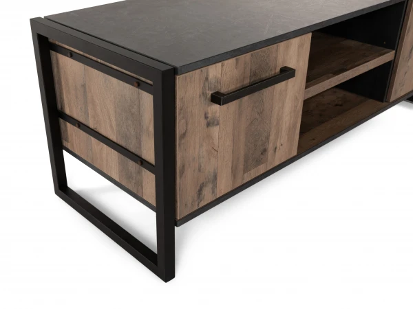 Tv-meubel SAMIR Klein (niet Gemonteerd) - Natuurlijke Parketlook Hout 6 Tv-meubel SAMIR Klein (niet Gemonteerd) - Natuurlijke Parketlook Hout - Afbeelding 6