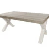 Eetkamertafel YORK Cross Poten - Lariks & Crystal Oak Beige Beige