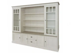 Vitrinekast YORK - Lariks & Crystal Oak Beige Beige