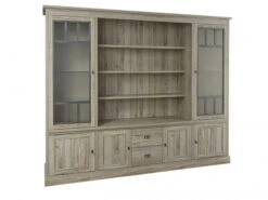 Vitrinekast YORK - Crystal Oak Beige Hout