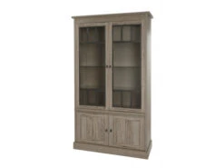 Kast Vitrine YORK - Crystal Oak Beige Bruin