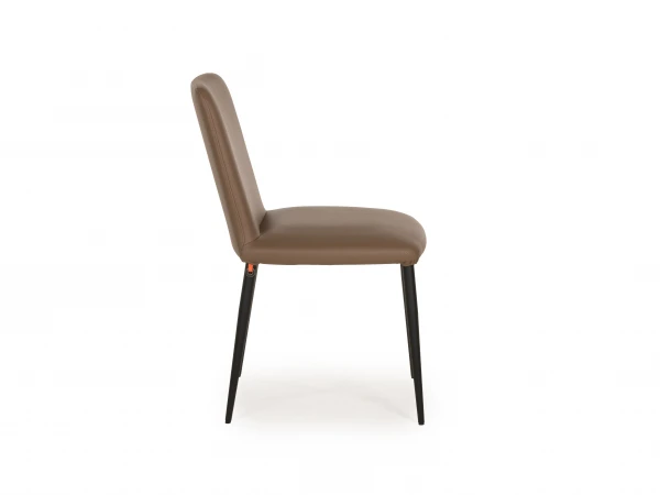 Eetkamerstoel ROB - Taupe Lederlook Taupe 2 Eetkamerstoel ROB - Taupe Lederlook Taupe - Afbeelding 2