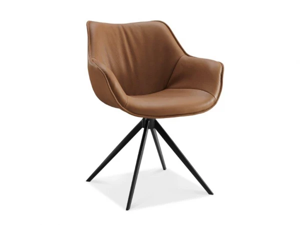 Eetkamerstoel PADUA - Cognac Bruin 1 Eetkamerstoel PADUA - Cognac Bruin
