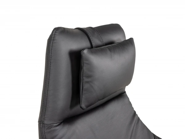 Elektrische Relaxfauteuil RANA - Zwart Leder Zwart 8 Elektrische Relaxfauteuil RANA - Zwart Leder Zwart - Afbeelding 8