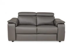 2-zit SEATTLE - Donkergrijs Leder Grijs
