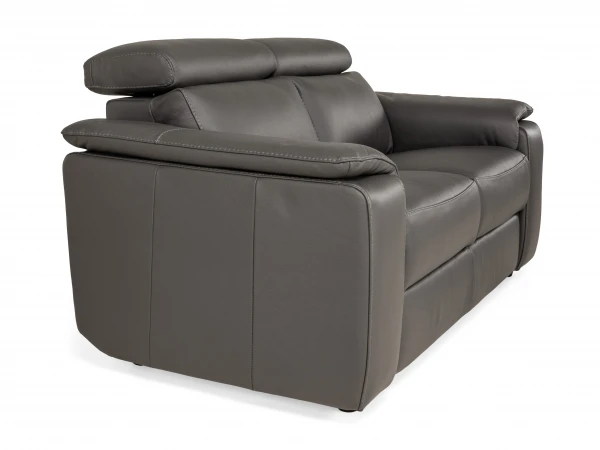 2-zit SEATTLE - Donkergrijs Leder Grijs 4 2-zit SEATTLE - Donkergrijs Leder Grijs - Afbeelding 4