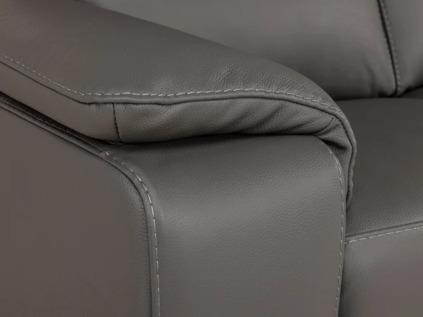 2-zit SEATTLE - Donkergrijs Leder Grijs 8 2-zit SEATTLE - Donkergrijs Leder Grijs - Afbeelding 8