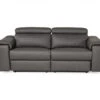 3-zit Met 2 Elektr. Relaxen SEATTLE - Donkergrijs Leder Grijs