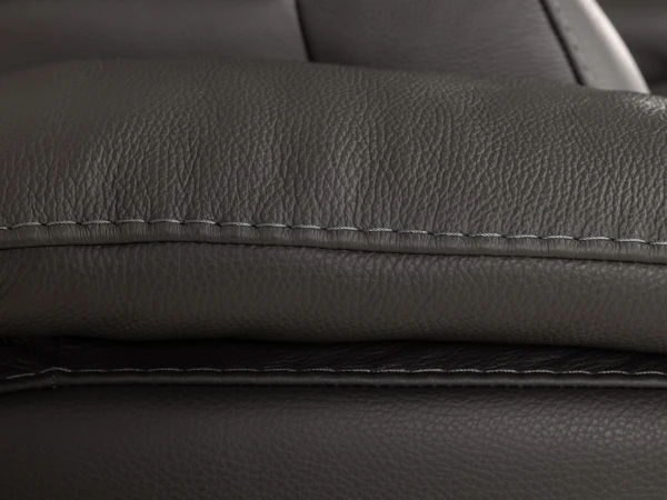 3-zit Met 2 Elektr. Relaxen SEATTLE - Donkergrijs Leder Grijs 6 3-zit Met 2 Elektr. Relaxen SEATTLE - Donkergrijs Leder Grijs - Afbeelding 6