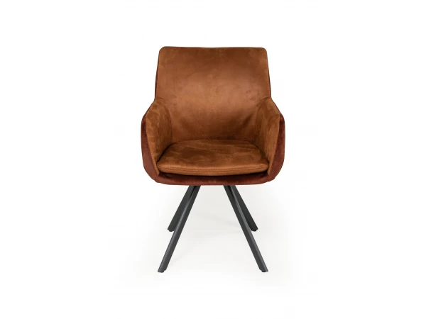 Armstoel Met Draaifunctie SANTIAGO - Cognac/copper Cognac 6 Armstoel Met Draaifunctie SANTIAGO - Cognac/copper Cognac - Afbeelding 6