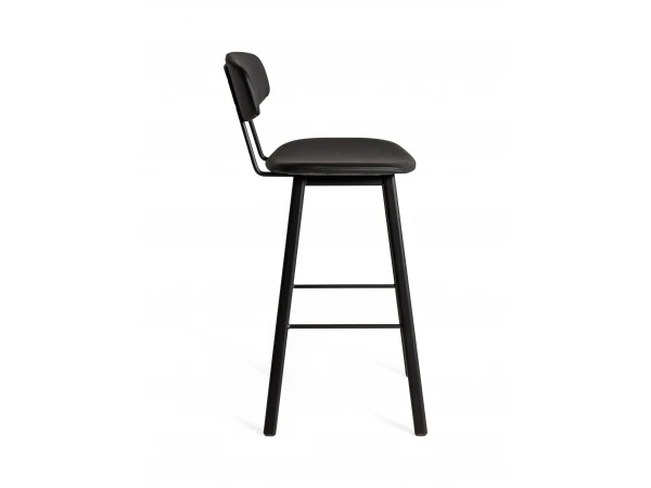 Barstoel BARAMICA - Zwart Zwart 3 Barstoel BARAMICA - Zwart Zwart - Afbeelding 3