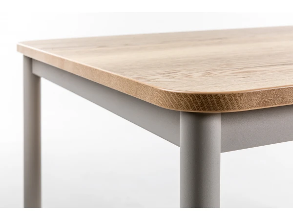 Tafel BASIC - Natuur Eiken/zand Taupe Hout 4 Tafel BASIC - Natuur Eiken/zand Taupe Hout - Afbeelding 4