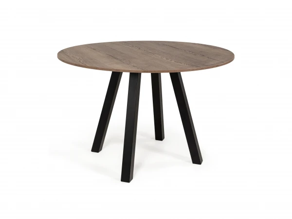 Ronde Bartafel VENETO - Tabaco/zwart Hout 1 Ronde Bartafel VENETO - Tabaco/zwart Hout