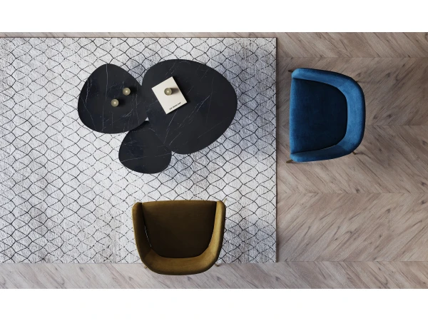 Set Van 3 Bijzettafels AXIO - Zwart Marmer Zwart 4 Set Van 3 Bijzettafels AXIO - Zwart Marmer Zwart - Afbeelding 4