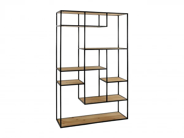 Groot Rek ESZENTIAL - Zwart Metaal/hout Hout 2 Groot Rek ESZENTIAL - Zwart Metaal/hout Hout - Afbeelding 2