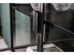 Kast Vitrine ELINA - Zwart Zwart -Zuiver || RICHMOND Verkoop ptmd elina 21930