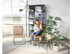 Kast Vitrine ELINA - Zwart Zwart -Zuiver || RICHMOND Verkoop ptmd elina 21977