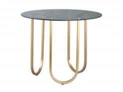 Bijzettafel TIFFANY - Goud/glas Goud