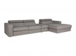 Hoekzetel BREGA Met Elektr. Relax - Grijze Stof Grijs