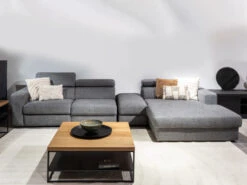 Hoekzetel BREGA Met Elektr. Relax - Grijze Stof Grijs -Zuiver || RICHMOND Verkoop recor brega 60609