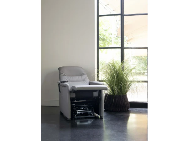 Elektrische Relaxfauteuil CORRIDO COMPACT - Grijs Leder Grijs 5 Elektrische Relaxfauteuil CORRIDO COMPACT - Grijs Leder Grijs - Afbeelding 5