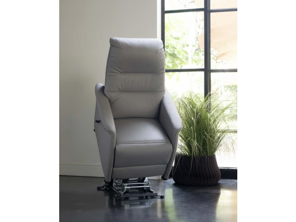 Elektrische Relaxfauteuil CORRIDO COMPACT - Grijs Leder Grijs 6 Elektrische Relaxfauteuil CORRIDO COMPACT - Grijs Leder Grijs - Afbeelding 6