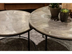 RICHMOND Set Van 2 Salontafels ASHER - Metaal/zwart Zwart -Zuiver || RICHMOND Verkoop richmond asher 48197