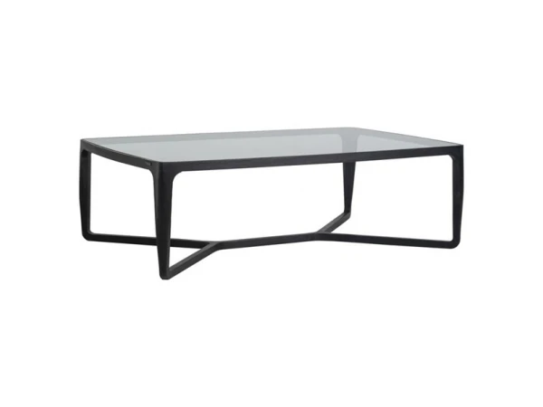 RICHMOND Salontafel MONFORT - Zwart Essenfineer/Glas Zwart 2 RICHMOND Salontafel MONFORT - Zwart Essenfineer/Glas Zwart - Afbeelding 2