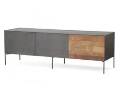 Tv-kast FUSION - Teak/Metaal Multicolor