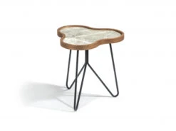 Bijzettafel GCT178 - Keramiek Grijs Gevlamd Multicolor