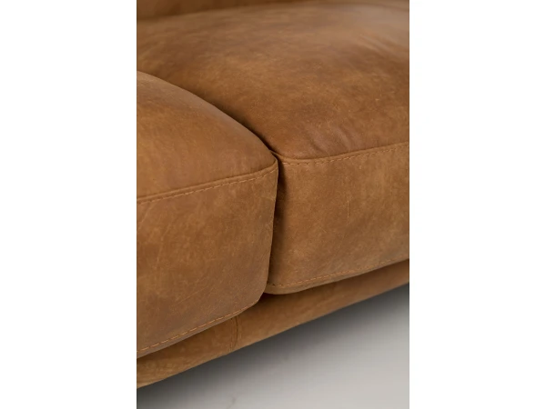 3.5-zit Zetel MIKONOS - Cognac Leder Cognac 4 3.5-zit Zetel MIKONOS - Cognac Leder Cognac - Afbeelding 4