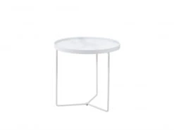 Bijzettafel RONDA - Wit Wit