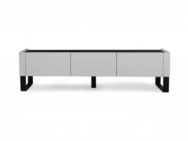 Tv-kast TABU - Mat Wit Zwart 2 Tv-kast TABU - Mat Wit Zwart - Afbeelding 2