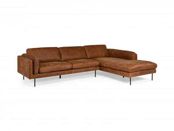 Hoekzetel WIND - Cognac Leder Bruin 2 Hoekzetel WIND - Cognac Leder Bruin - Afbeelding 2