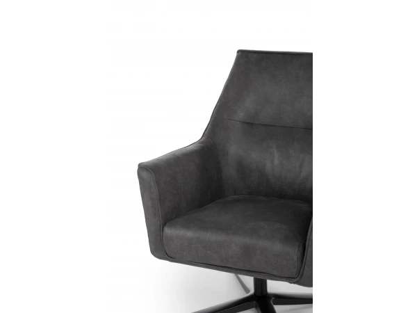 Fauteuil Op Draaivoet - Bull Graphite Grijs 2 Fauteuil Op Draaivoet - Bull Graphite Grijs - Afbeelding 2