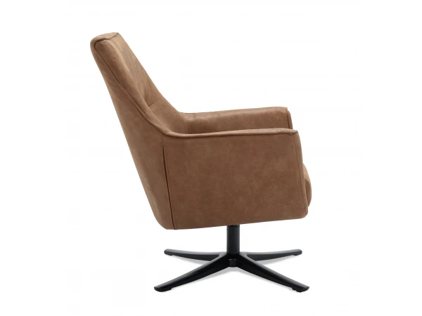 Fauteuil Op Draaivoet BRONCO - Camel Bruin 3 Fauteuil Op Draaivoet BRONCO - Camel Bruin - Afbeelding 3