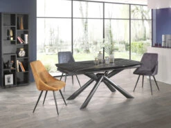 Uitschuiftafel CONNOR - Zwart/Goud Multicolor -Zuiver || RICHMOND Verkoop richter young design connor 70206