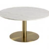 Salontafel CORBY - Wit Marmer/goud Wit