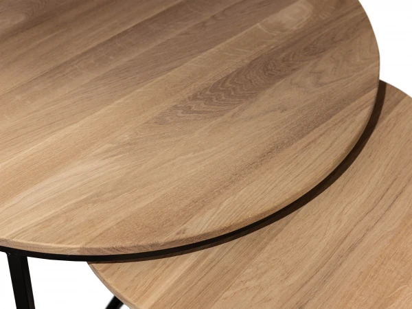 Set 2 Salontafels DENEMARKEN - Eik Bianco Hout 6 Set 2 Salontafels DENEMARKEN - Eik Bianco Hout - Afbeelding 6