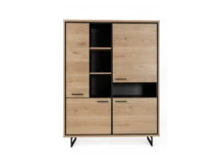Lage Vitrine ESTHER Incl. Led - Minnesota Oak Natural Hout