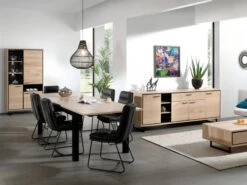 Lage Vitrine ESTHER Incl. Led - Minnesota Oak Natural Hout -Zuiver || RICHMOND Verkoop richter young design esther 53361