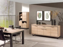 Lage Vitrine ESTHER Incl. Led - Minnesota Oak Natural Hout -Zuiver || RICHMOND Verkoop richter young design esther 53362