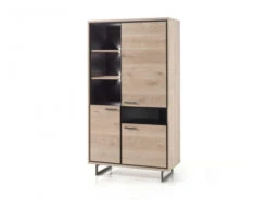 Vitrine ESTHER Incl. Led - Minnesota Oak Natural Hout
