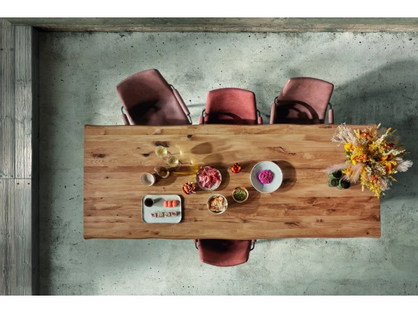 Boomstamtafel FENIX - Hout/zwart Hout 5 Boomstamtafel FENIX - Hout/zwart Hout - Afbeelding 5